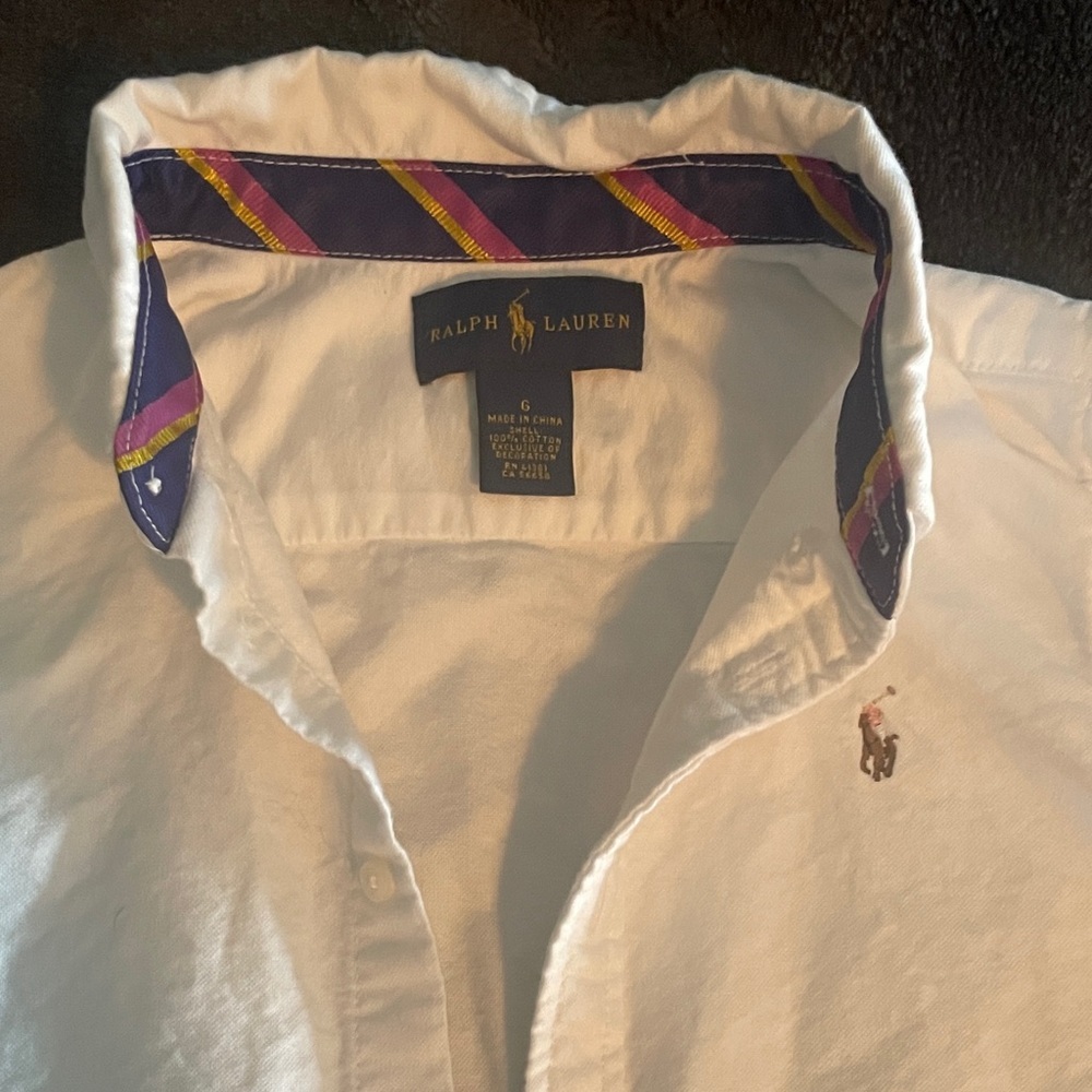Ralph Lauren Kids White Button Down Shirt - Picture 4 of 6
